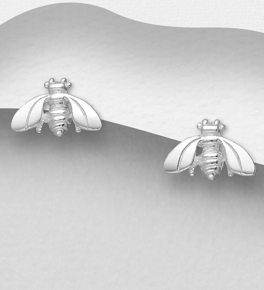 Bumble Bee Silver Earrings
