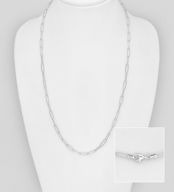 Silver Paperclip Chain 2.8 mm