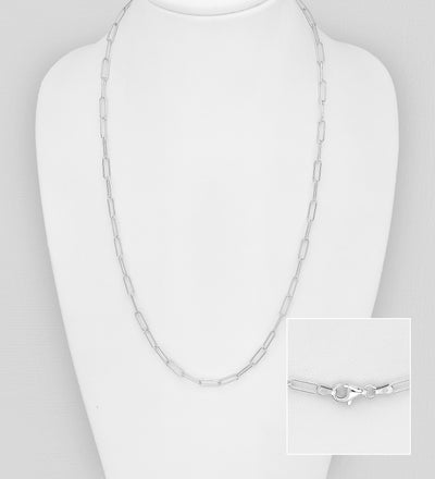 Silver Paperclip Chain 2.8 mm
