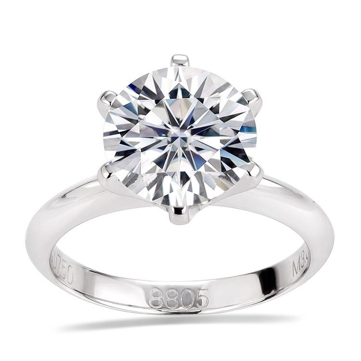 18K Gold 3 Carat Moissanite Ring
