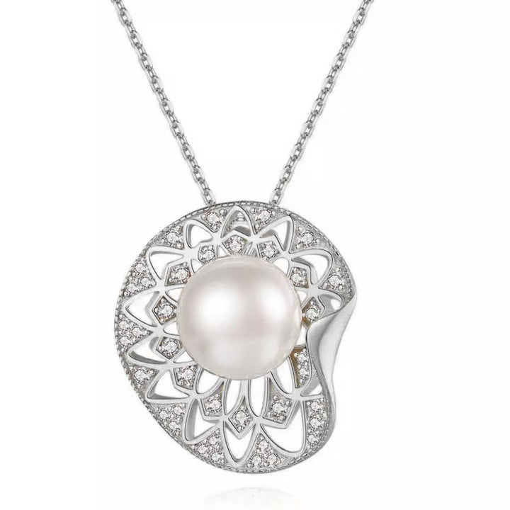 White Freshwater Pearl Silver Necklace