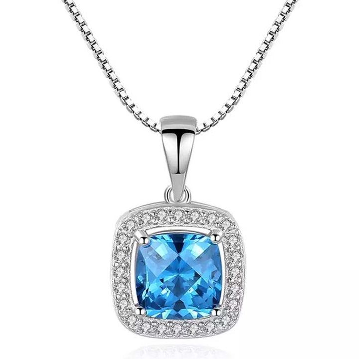 Blue Topaz Simulant Necklace