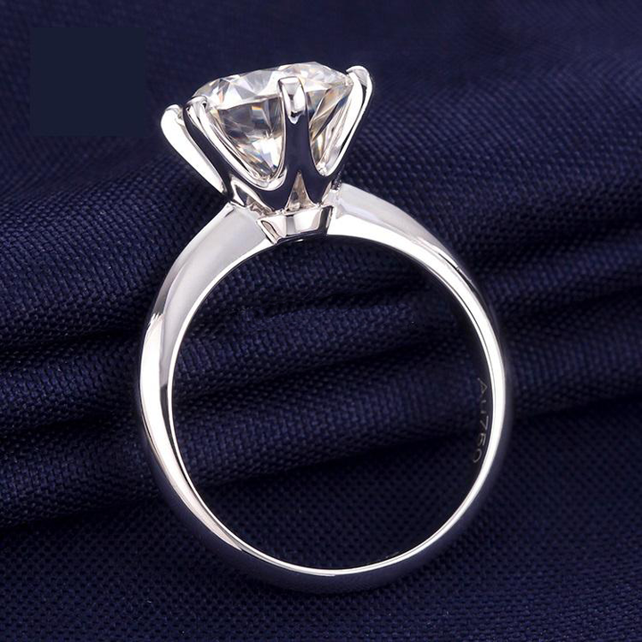 18K Gold 3 Carat Moissanite Ring