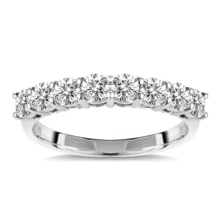 18K Gold Half Eternity 1 TCW Moissanite Ring