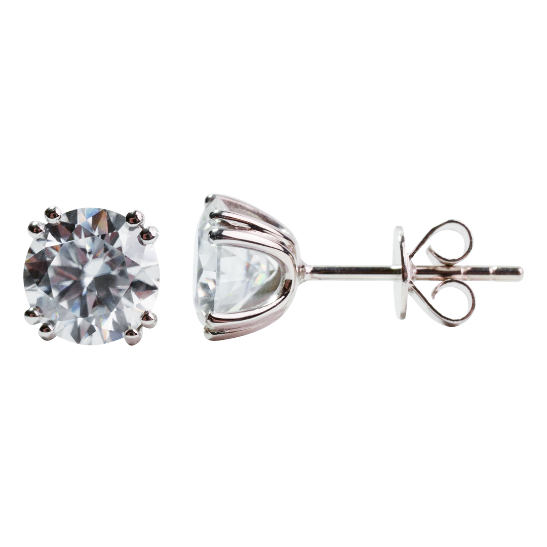 14K Gold 2 TCW Moissanite Earrings
