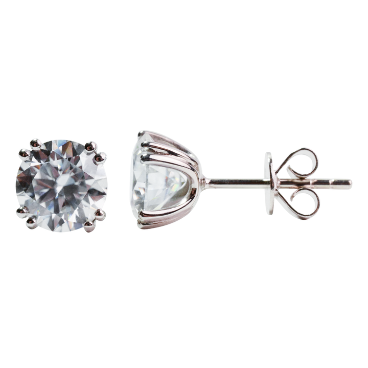 14K Gold 2 TCW Moissanite Earrings