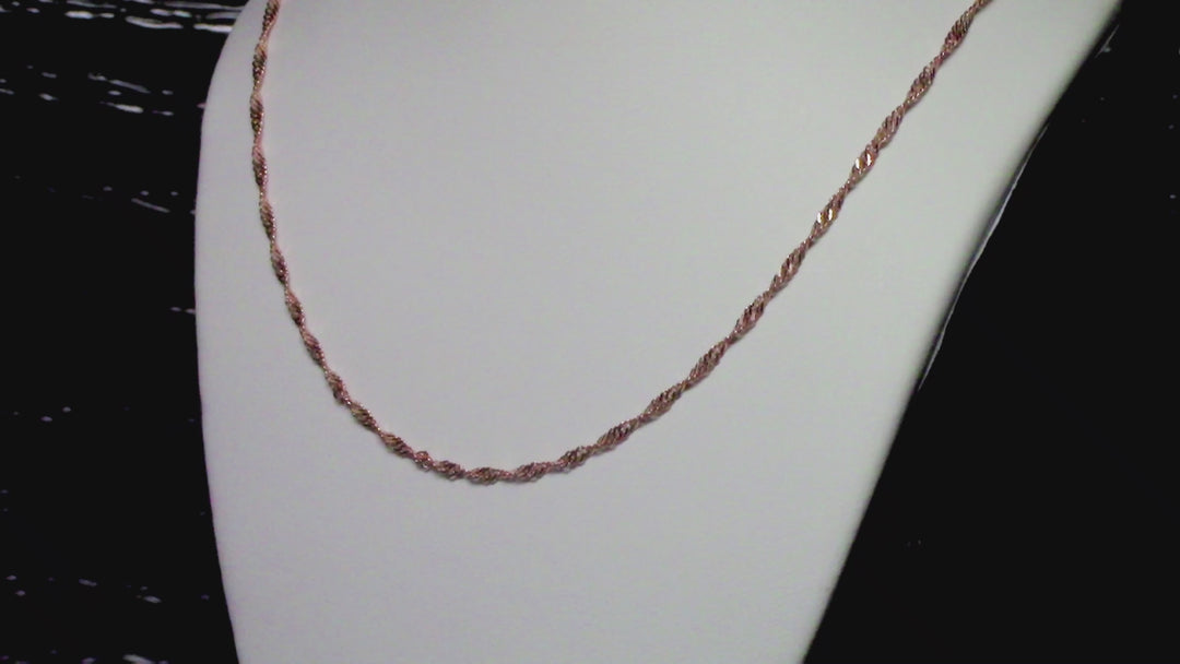 Twisted Curb Singapore Rope Chain 1.5 mm