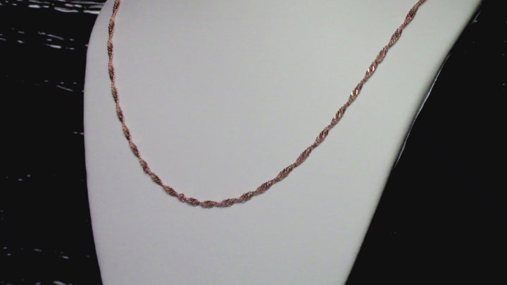 Twisted Curb Singapore Rope Chain 1.5 mm