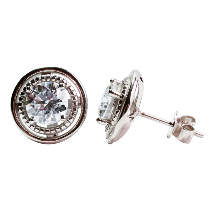 2.0 TCW 18K Gold Moissanite Earrings