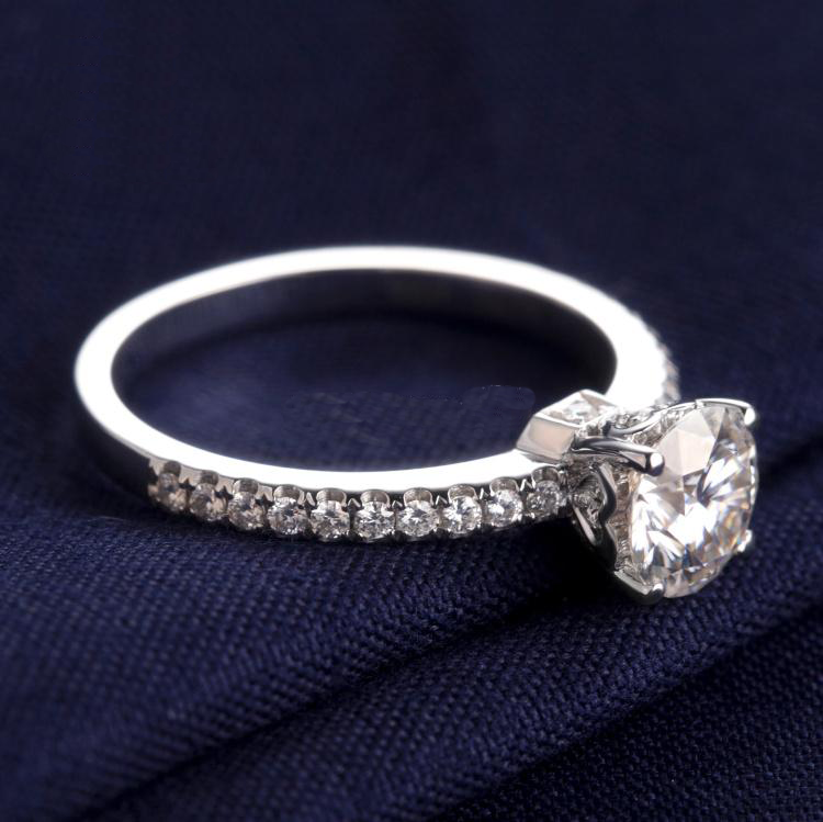 18K Gold 1 CT Moissanite Solitaire Ring