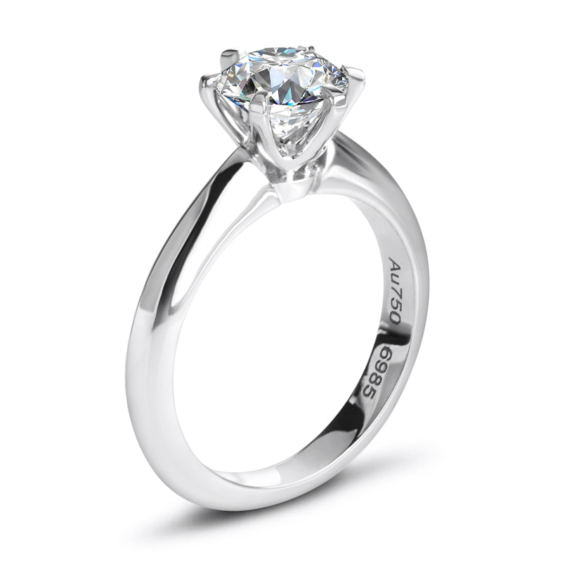 18K Gold 1.5 CT Created Diamond Engagement Ring