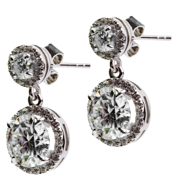 14K Gold 2 TCW Moissanite Earrings