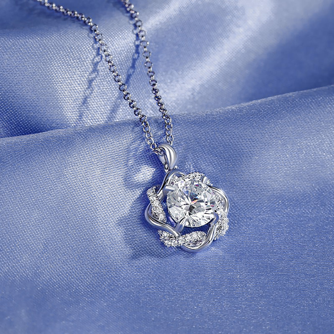 3 CT Moissanite Silver Necklace