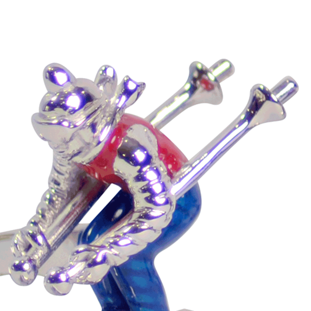 Snow Skiing Sterling Silver Cufflinks | SilverAndGold