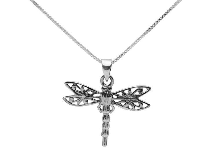 Dragonfly Silver Pendant
