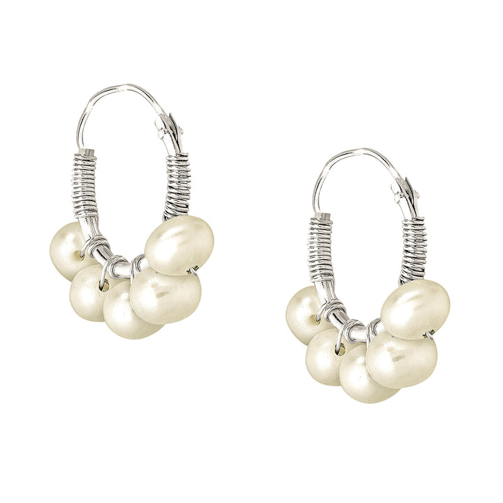 Freshwater Pearl Hoop Earrings