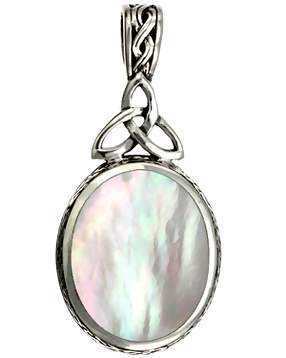 Silver Necklace with Pearl and Onyx
