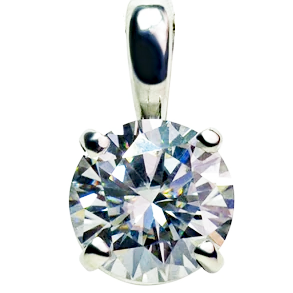 1 CT Moissanite Silver Necklace