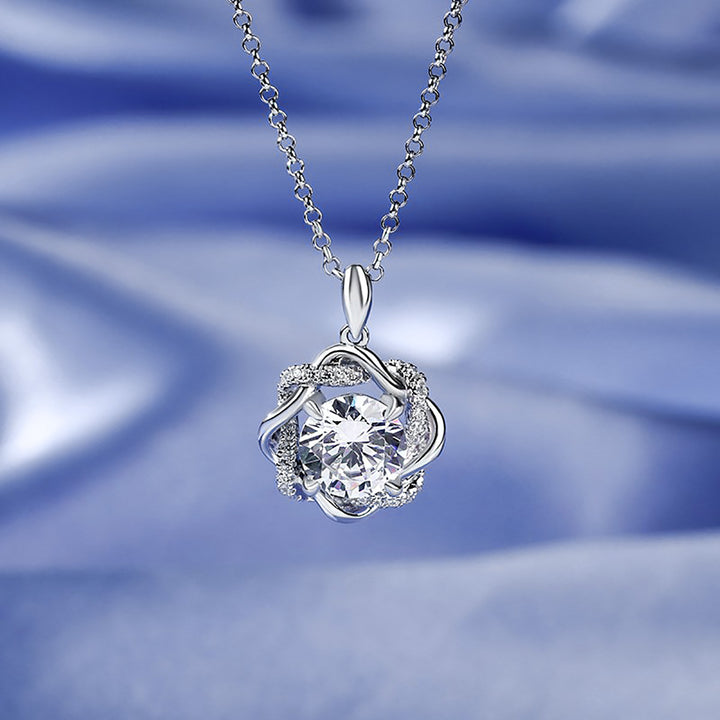 3 CT Moissanite Silver Necklace