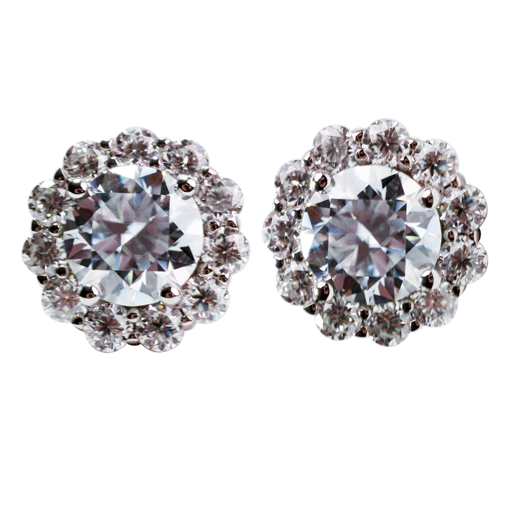 2.0 TCW 18K Gold Moissanite Earrings