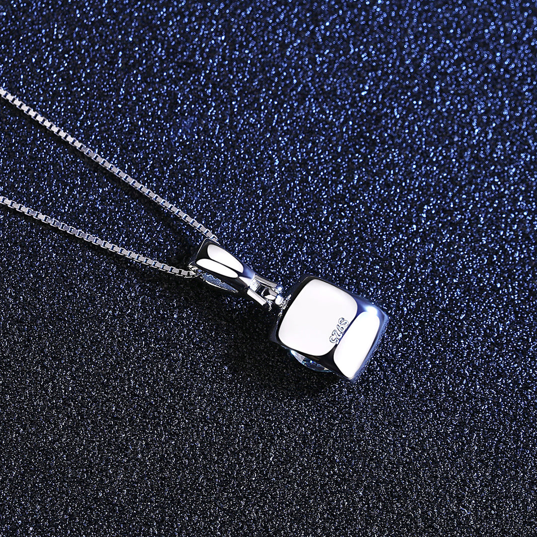 1 CT Moissanite Silver Necklace