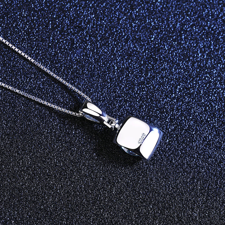 1 CT Moissanite Silver Necklace