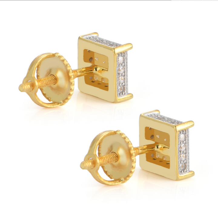 1 TCW Moissanite Gold Earrings