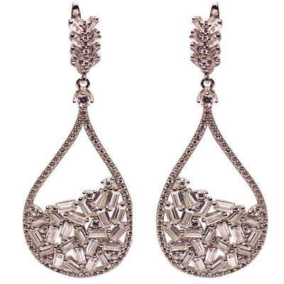 Art Deco Style Swarovski Crystal Dangle Earrings | SilverAndGold