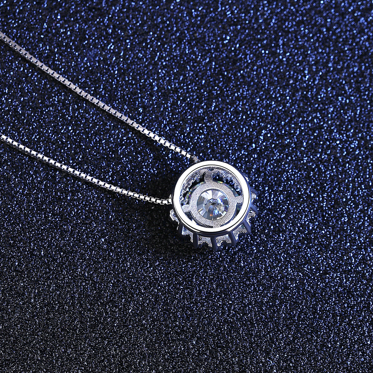 1 CT Moissanite Silver Necklace