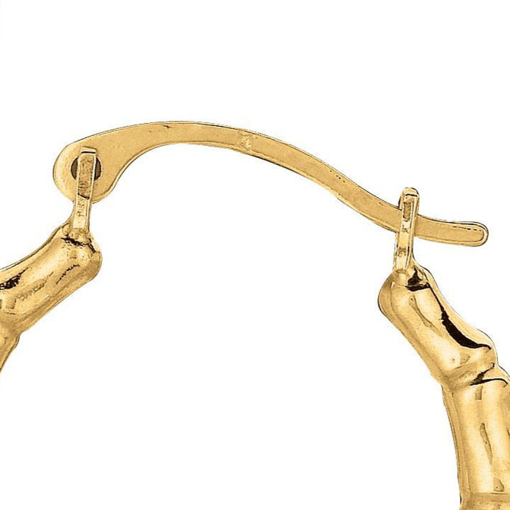 10K Gold Bamboo Hoop Earring