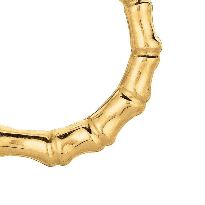 10K Gold Bamboo Hoop Earring
