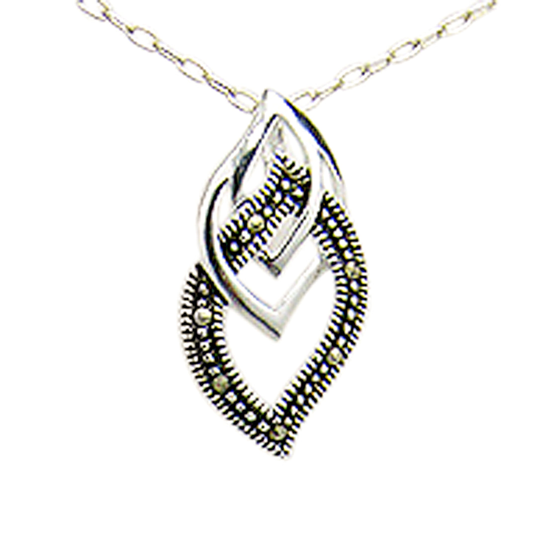 Entangled Marcasite Pendant Necklace
