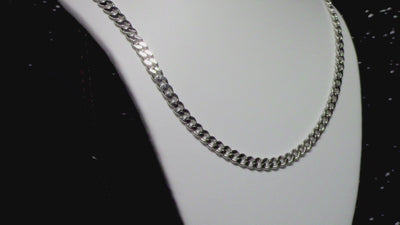 Diamond Cut Cuban Linked Curb Chain 3.6 mm