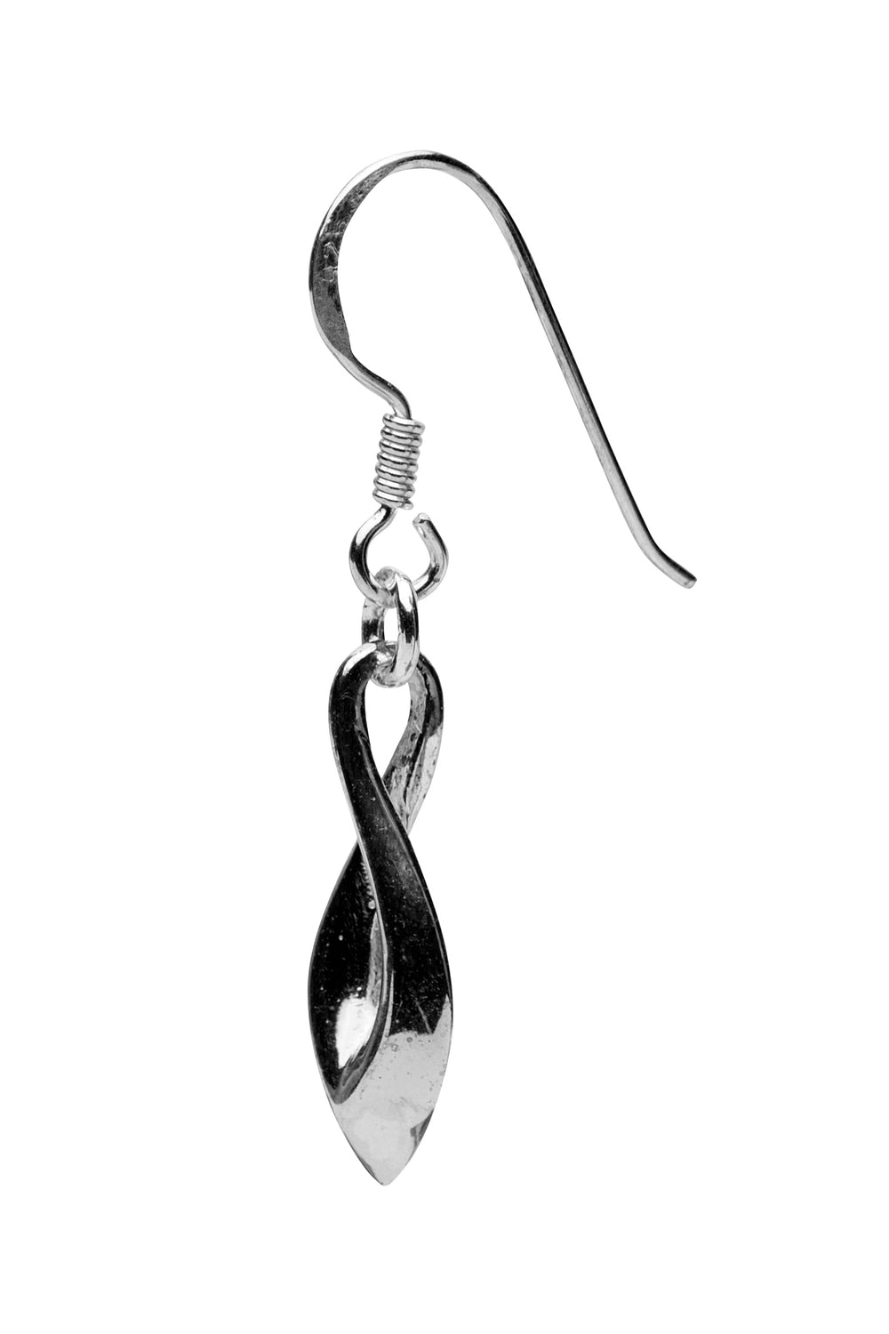 Sterling Silver Teardrop Twist Earrings | SilverAndGold
