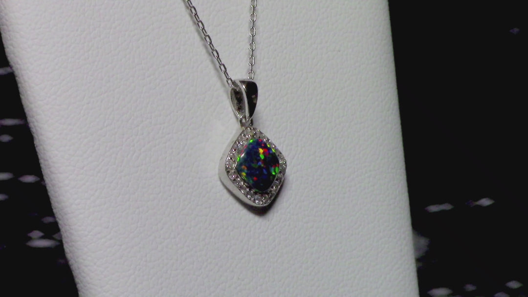 Fire Opal Simulant Necklace