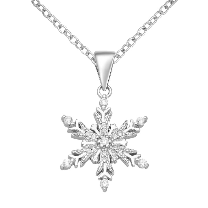 Silver Snowflake Sparkle Pendant