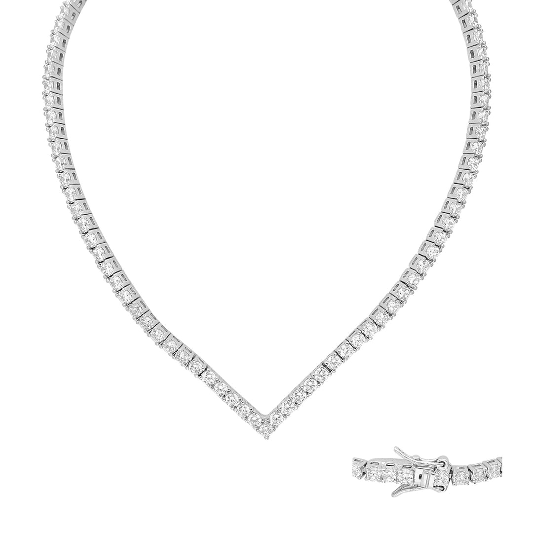 Diamond Simulant Tennis Necklace