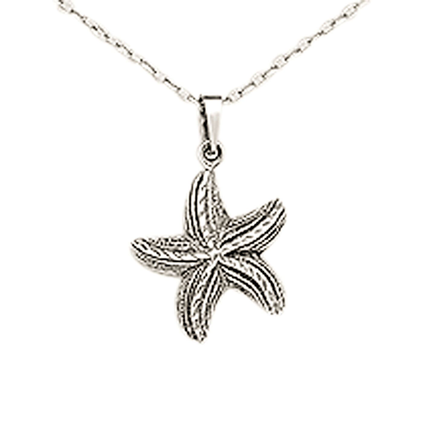 Oxidized Starfish Pendant Necklace