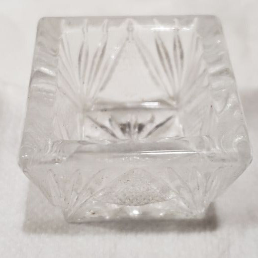 Crystal Square Hand Pressed Glass Ring Holder
