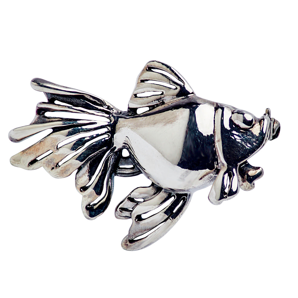 Silver Goldfish Brooch
