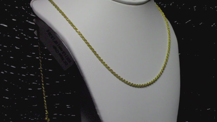 Diamond Cut Rope Chain 1.5 mm