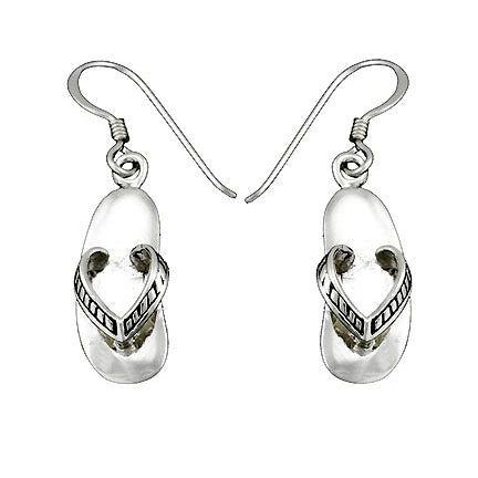 Sterling Silver Flip-Flop Drop Earrings | SilverAndGold