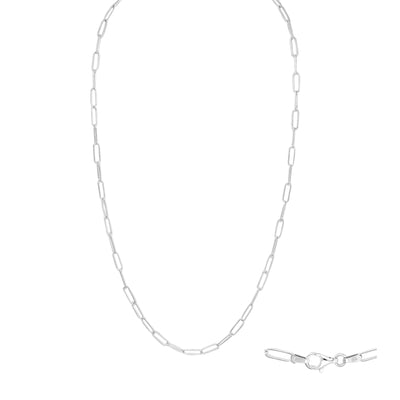 Silver Paperclip Chain 2.8 mm