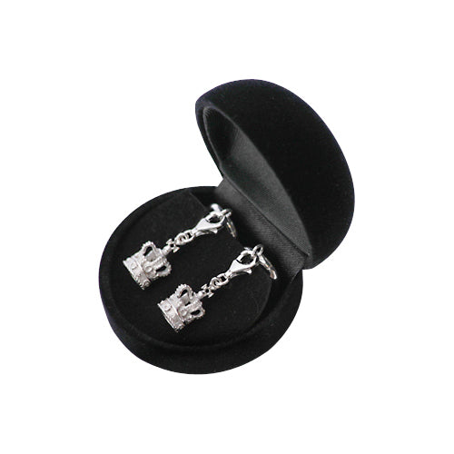 Sterling Silver Royal King's Crown Earrings | SilverAndGold