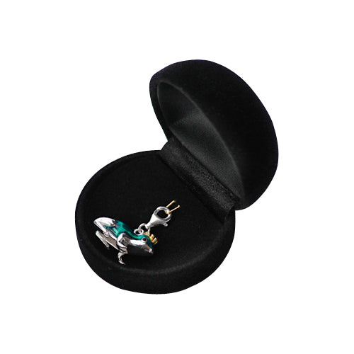 Sterling Frog Prince Charm Pendant in Green and Gold Enamel - SilverAndGold.com Silver And Gold