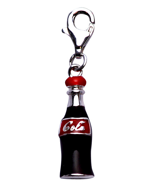 Classic Cola Bottle Charm in Sterling Silver and Enamel - SilverAndGold.com Silver And Gold