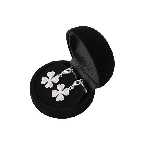 Sterling Silver Four-Leaf Clover Charm Earrings | SilverAndGold