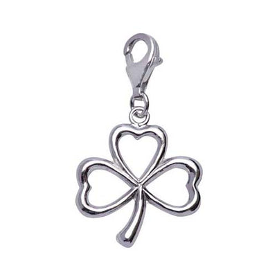 Polished Sterling Silver Shamrock Charm - SilverAndGold.com Silver And Gold