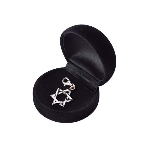 Sterling Silver Star of David Charm with Intwined Design - SilverAndGold.com Silver And Gold