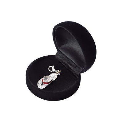 Sterling Silver Flip-Flop Charm with Red Enamel - SilverAndGold.com Silver And Gold